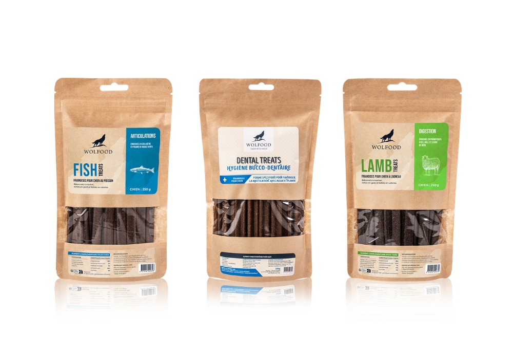 Nos friandises pour chiens<br /><span>Savoureuses et naturelles</span>